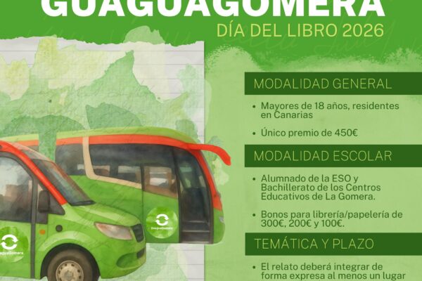 GuaguaGomera lanza un Concurso de Microrrelatos vinculado a La Gomera y al transporte público
