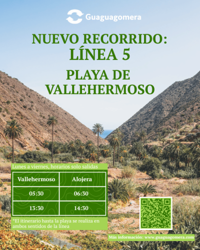 Cartel del aviso: AMPLIACIÓN DE RECORRIDO LÍNEA 5