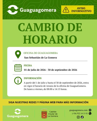 Cartel del aviso: HORARIO DE VERANO EN LA OFICINA