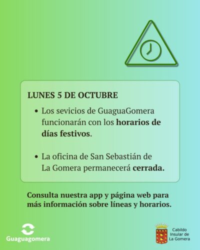 Cartel del aviso: FESTIVIDAD 5  DE OCTUBRE